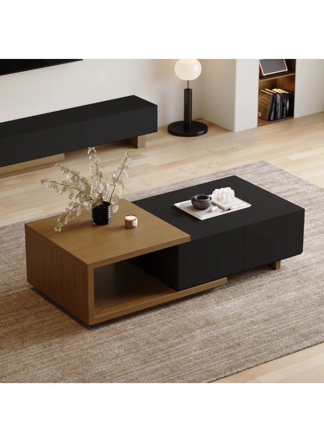 Malazhouse Modern extendable Living room Set Brown and Black - Image 5